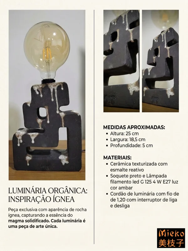 R$ 500 (PIX) R$ 550 (CARTÃO) LumináRia OrgâNica